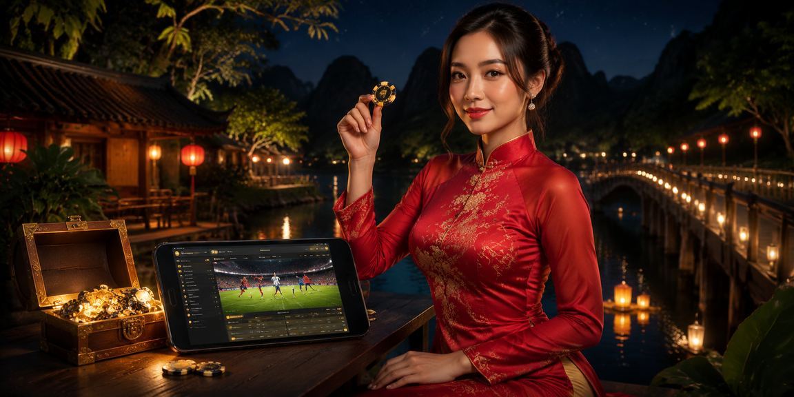 Người phụ nữ mặc áo dài tại Ninh Bình trải nghiệm cá cược thể thao trực tuyến an toàn